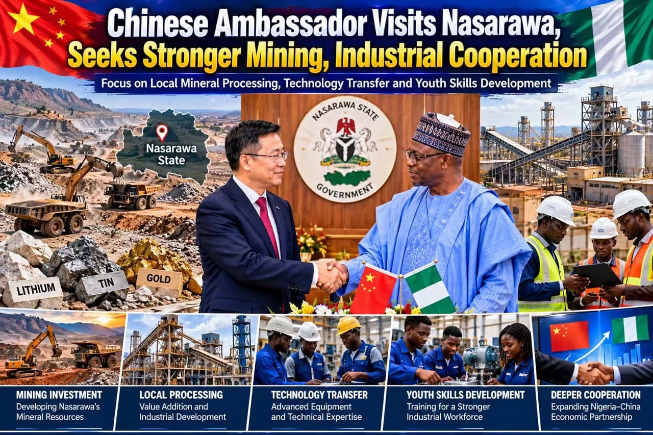 Chinese Ambassador Visits Nasarawa, Seeks Stronger Mining, Industrial Cooperation